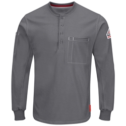 Bulwark FR iQ Series Comfort Plus Knit Henley - Charcoal 